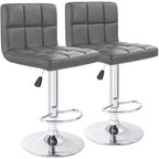 Tabouret de bar réglable sans accoudoirs en similicuir pivotant