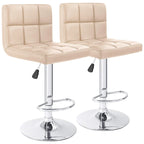 Tabouret de bar réglable sans accoudoirs en similicuir pivotant