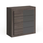 Commode à 4 tiroirs en chêne foncé