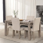 Table et chaises de salle à manger rectangulaires style ferme