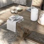 Table de salle à manger extensible rustique en bois de 90 pouces