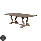 Table de salle à manger extensible rustique en bois de 90 pouces