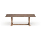 Table de salle à manger extensible rustique en bois de 90 pouces