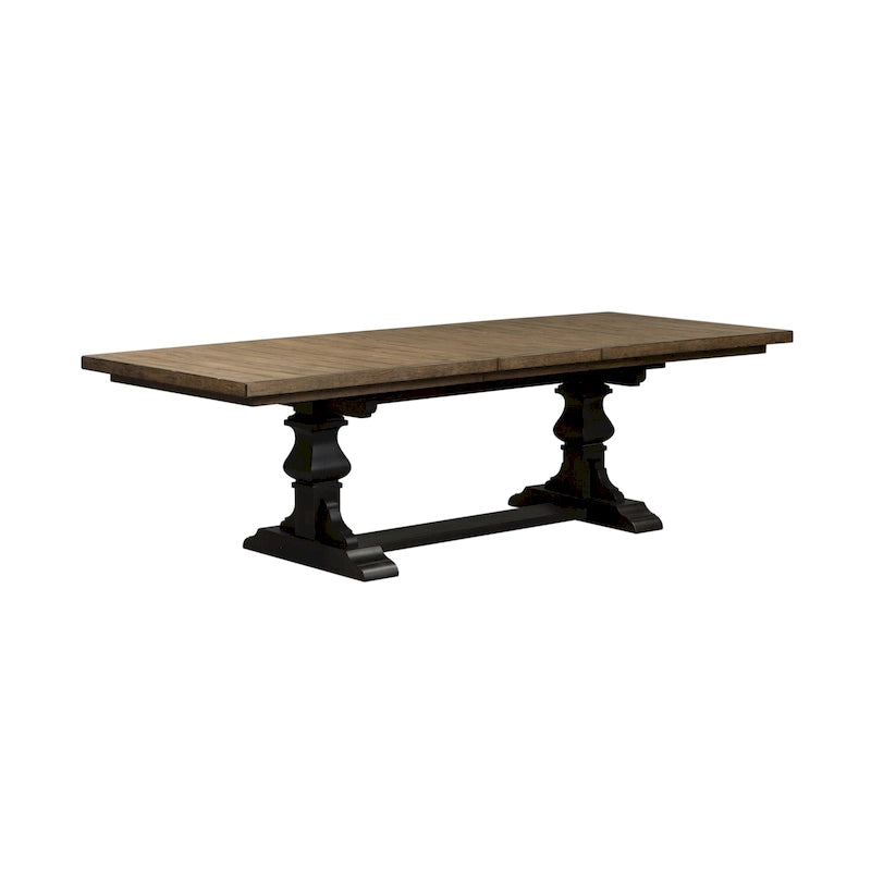 Table à manger sur tréteaux avec tableau noir