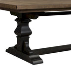 Table à manger sur tréteaux avec tableau noir