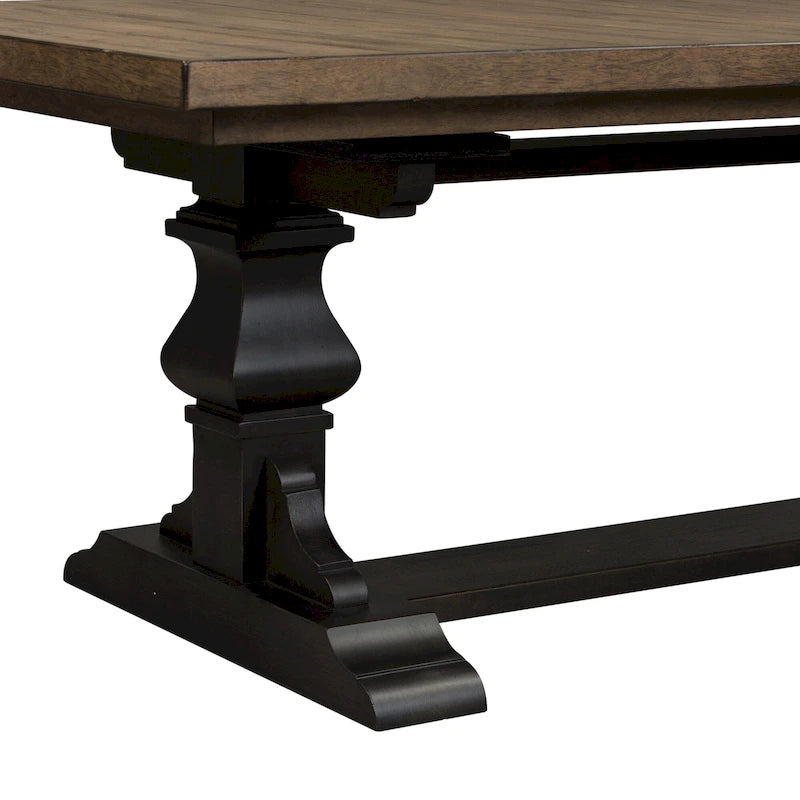Table à manger sur tréteaux avec tableau noir