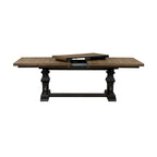 Table à manger sur tréteaux avec tableau noir
