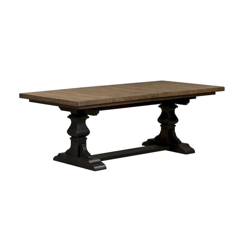Table à manger sur tréteaux avec tableau noir