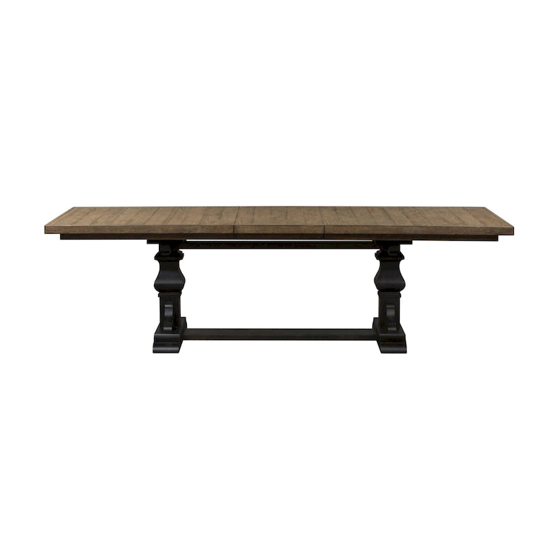 Table à manger sur tréteaux avec tableau noir