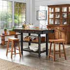 Buffet d'îlot de cuisine antique deux tons