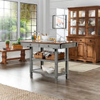 Buffet d'îlot de cuisine antique deux tons
