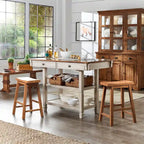 Buffet d'îlot de cuisine antique deux tons