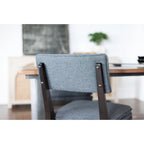 Chaise de salle à manger rembourrée en bois massif