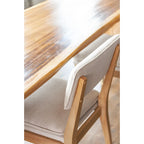 Chaise de salle à manger rembourrée en bois massif