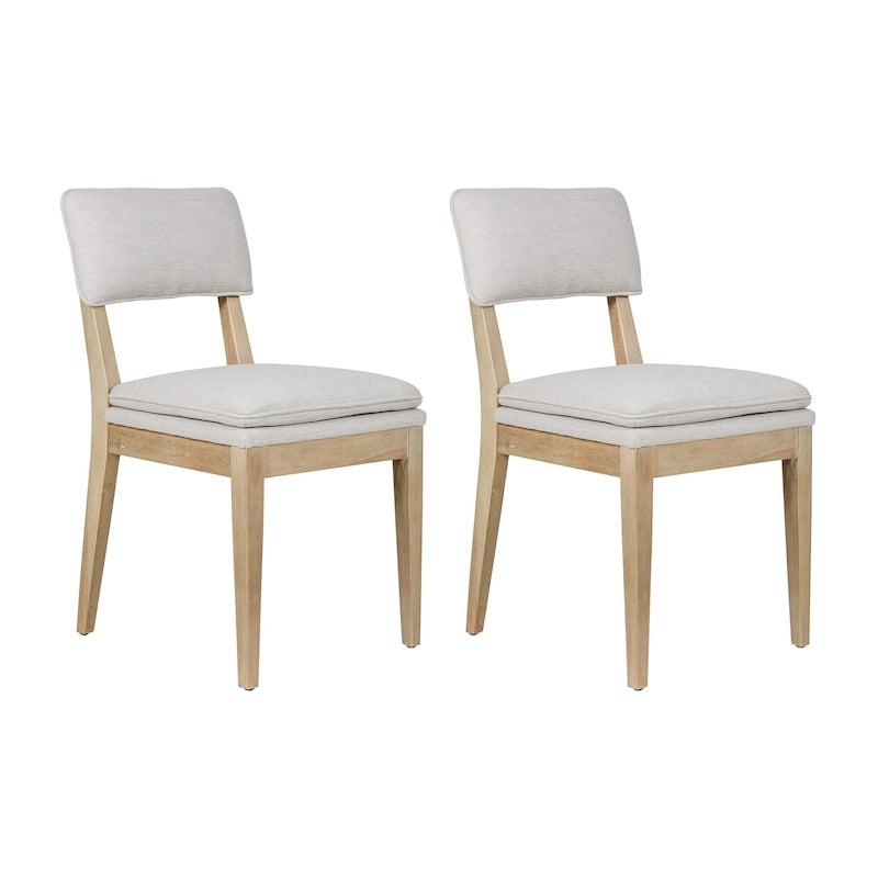 Chaise de salle à manger rembourrée en bois massif