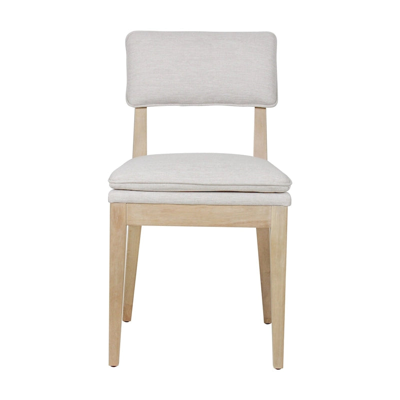 Chaise de salle à manger rembourrée en bois massif