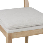 Chaise de salle à manger rembourrée en bois massif