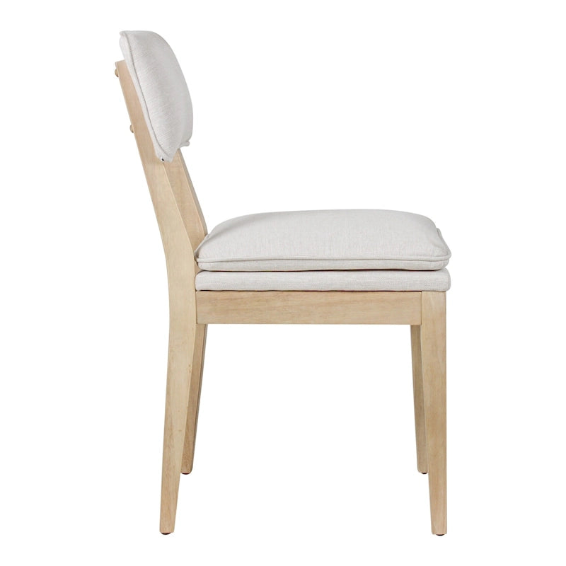 Chaise de salle à manger rembourrée en bois massif