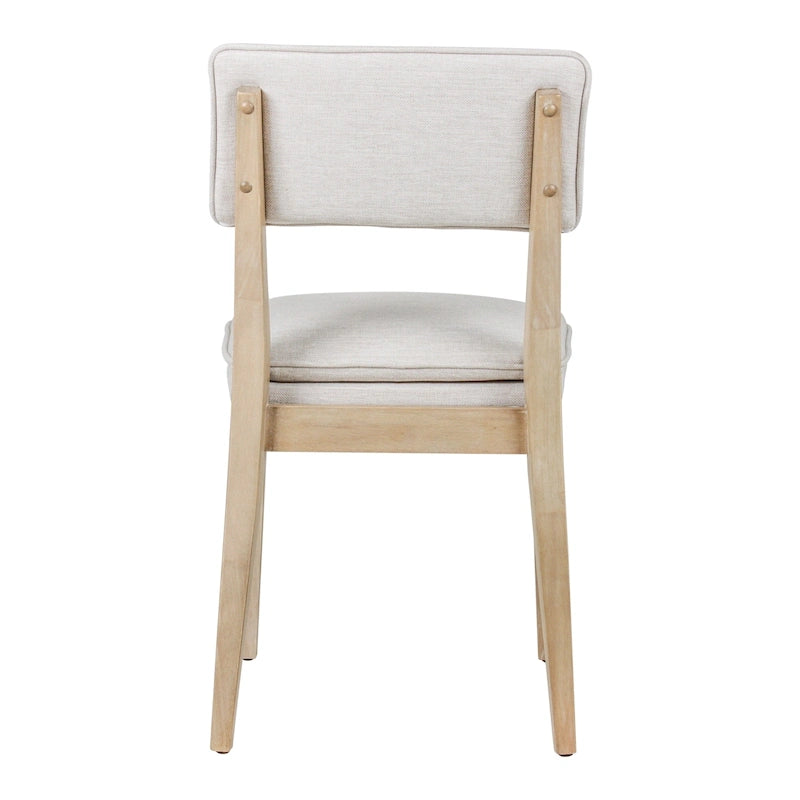 Chaise de salle à manger rembourrée en bois massif