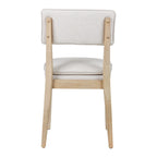 Chaise de salle à manger rembourrée en bois massif
