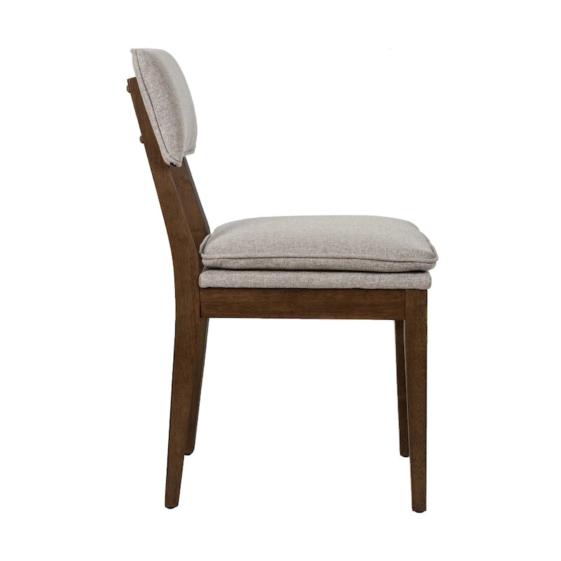 Chaise de salle à manger rembourrée en bois massif