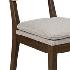 Chaise de salle à manger rembourrée en bois massif