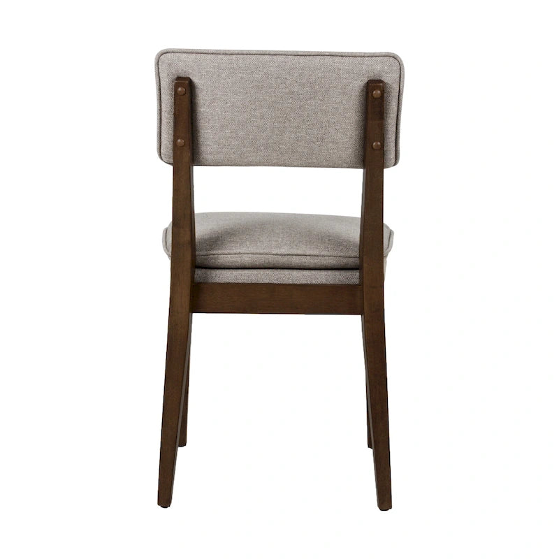 Chaise de salle à manger rembourrée en bois massif