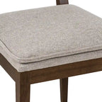 Chaise de salle à manger rembourrée en bois massif