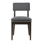 Chaise de salle à manger rembourrée en bois massif