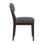 Chaise de salle à manger rembourrée en bois massif