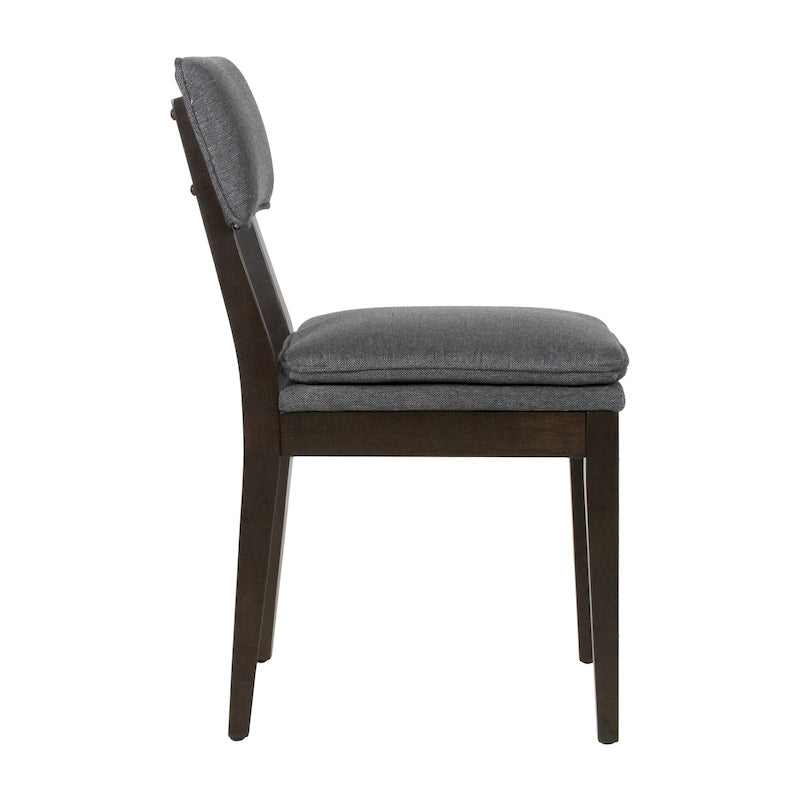 Chaise de salle à manger rembourrée en bois massif