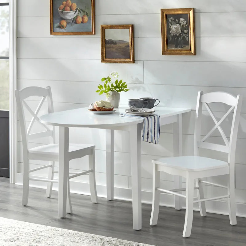 Table et chaises de salle à manger à abattants rustiques