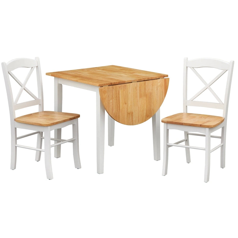 Table et chaises de salle à manger à abattants rustiques