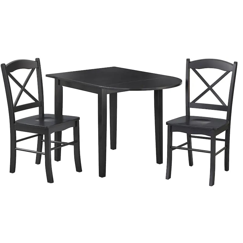 Table et chaises de salle à manger à abattants rustiques