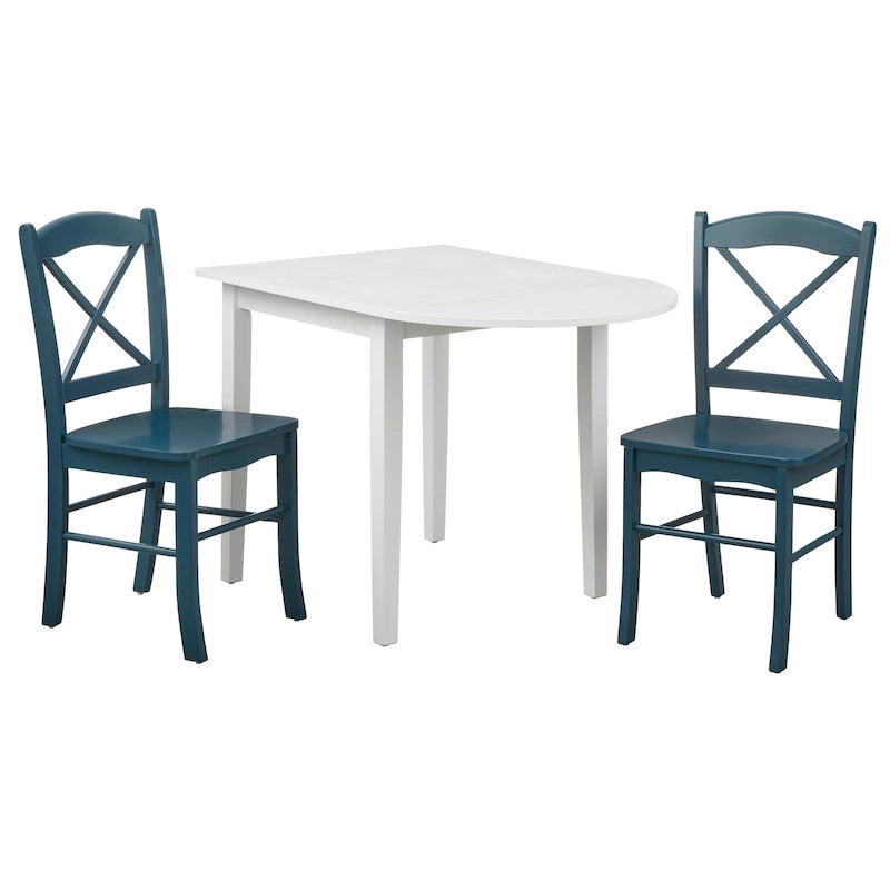 Table et chaises de salle à manger à abattants rustiques