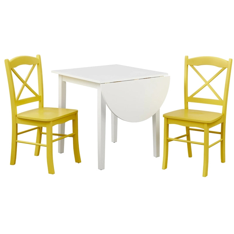 Table et chaises de salle à manger à abattants rustiques