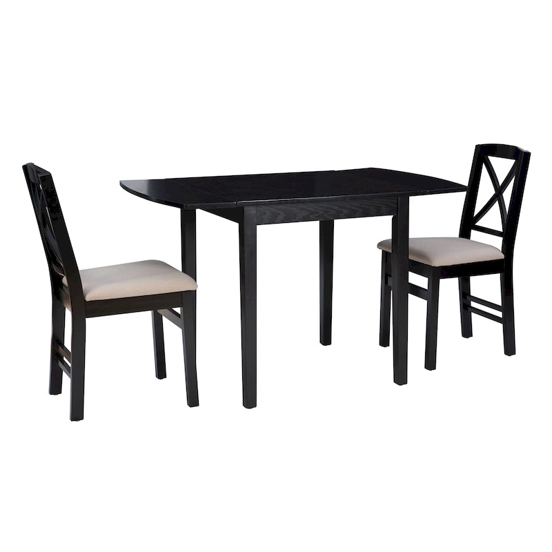 Table et chaises de salle à manger rustiques à abattant