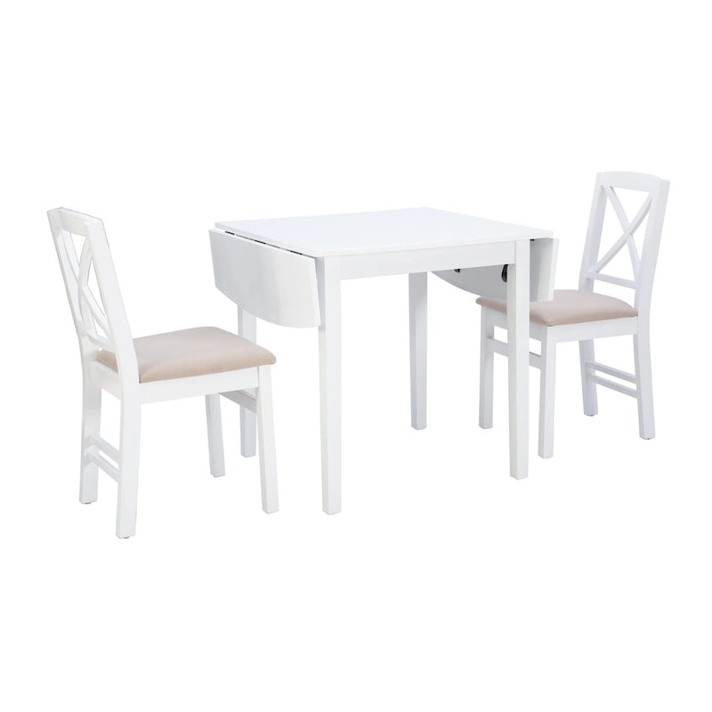 Table et chaises de salle à manger rustiques à abattant