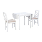 Table et chaises de salle à manger rustiques à abattant