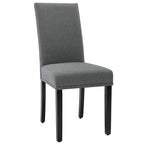 Chaise de salle à manger Parsons rembourrée en tissu avec garniture cloutée