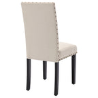 Chaise de salle à manger Parsons rembourrée en tissu avec garniture cloutée