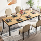 Table de salle à manger pour 6-8 personnes, table de salle à manger rectangulaire de 78 pouces de long pour le salon