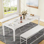 Table de salle à manger pour 6-8 personnes, table de salle à manger rectangulaire de 78 pouces de long pour le salon