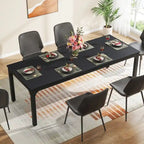 Table de salle à manger pour 6-8 personnes, table de salle à manger rectangulaire de 78 pouces de long pour le salon