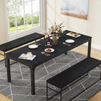 Table de salle à manger pour 6-8 personnes, table de salle à manger rectangulaire de 78 pouces de long pour le salon