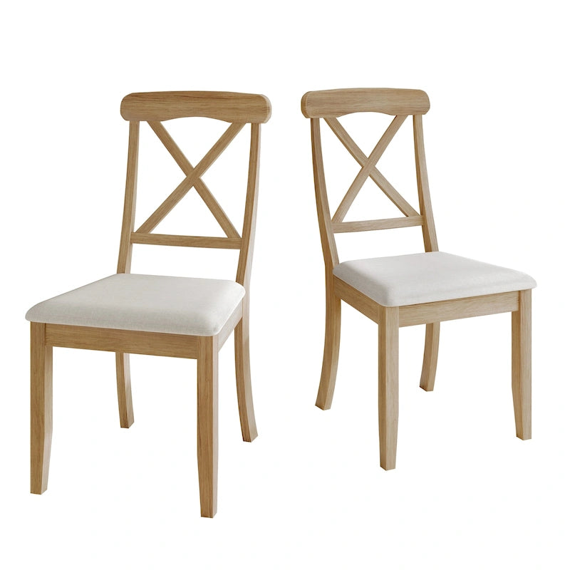 Chaise de salle à manger en bois de style fermier