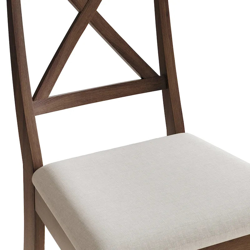 Chaise de salle à manger en bois de style fermier