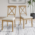 Chaise de salle à manger en bois de style fermier
