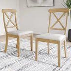 Chaise de salle à manger en bois de style fermier