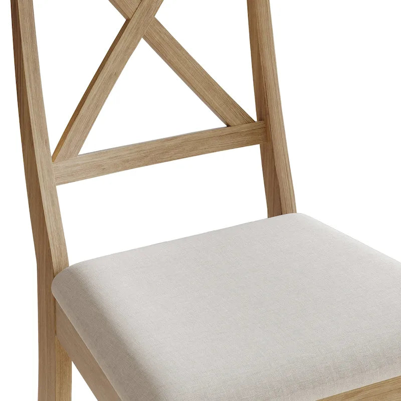 Chaise de salle à manger en bois de style fermier